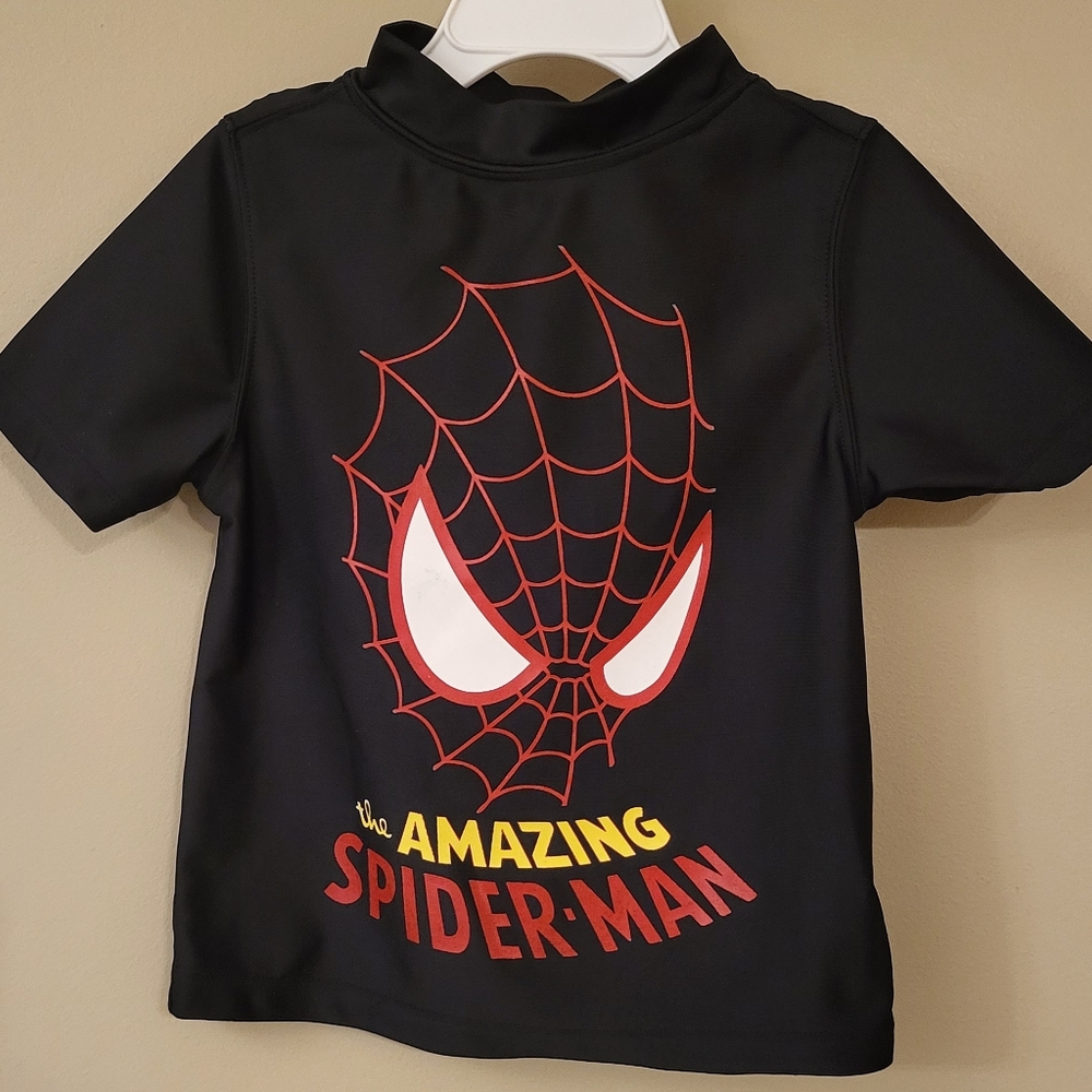 Spiderman rashguard swim top